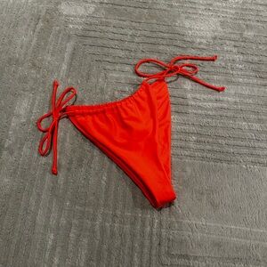 Hooters Orange Color Bikini Bottom Worn Size M